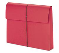 Smead Colored Expanding File Wallet with Flap and Cord Closure, 2" Expansion, Letter Size, Red, 10 per Box (77205)