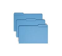 Smead Colored File Folder, 1/3-Cut Tab, Legal Size, Blue, 100 per Box (17043)