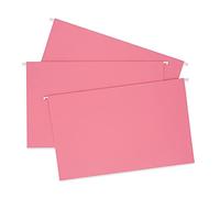 Smead Colored Hanging File Folder, Tabs Not Included, Legal Size, Pink, 25 per Box (64479)