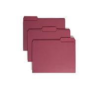 Smead Coloured Lever Arch File 1/3 Cut Letter Size Maroon 100 per Box (13093)