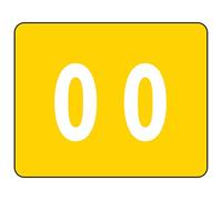 Smead DCCRN Numeric Color-Coded Numeric Labels, Number 0, Yellow, 500 Labels per Roll (67340),Medium