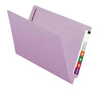 Smead End Tab Fastener File Folder, Shelf-Master® Reinforced Straight-Cut Tab, 2 Fasteners, Legal Size, Lavender, 50 per Box (28540)