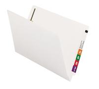 Smead End Tab Fastener File Folder, Shelf-Master® Reinforced Straight-Cut Tab, 2 Fasteners, Legal Size, White, 50 per Box (28840)