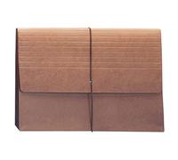 Smead Expanding File Wallet, Flap and Cord Closure, 5-1/4" Expansion, Extra Wide Legal Size, Redrope, 10 per Box (71189)