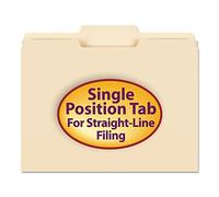 Smead File Folder, 1/3-Cut Tab Center Position, Letter Size, Manila, 100 Per Box (10332)