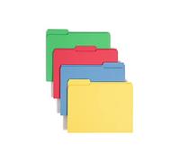 Smead File Folder, Reinforced 1/3-Cut Tab, Letter Size, Assorted Colors, 12 per Pack (11641)