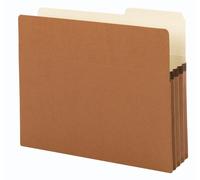 Smead File Pocket, 2/5-Cut Tab Right Position, Guide Height, 3-1/2" Expansion, Letter Size, Redrope, 25 per Box (73088)