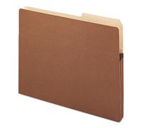 Smead File Pocket, 25 Cut Right Position, Guide Height, 1-34'' Expansion, Letter Size, Redrope, 25 Per Box (73085)