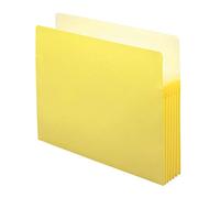 Smead File Pocket, File Folders, Straight-Cut Tab, 5-14'' Expansion, Letter Size, Yellow, 10 per Box (73243)