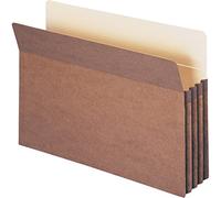 Smead File Pocket, Straight-Cut Tab, 3-1/2" Expansion, Legal Size, Redrope, 25 per Box (74224)