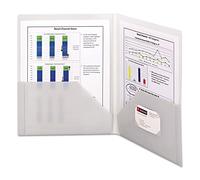 Smead Frame View Poly Two-Pocket Folder, Letter Size, Oyster, 5 per Pack (87706) (Pack of 1)