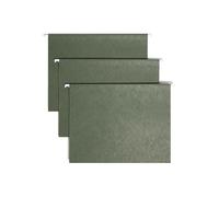 Smead Hanging File Folder with Tab, 1/5-Cut Adjustable Tab, Letter Size, Standard Green, 25 per Box (64055)