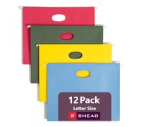 Smead Hanging Pocket with Full-Height Gusset, 3-1/2" Expansion, Letter Size, Assorted Colors (12)