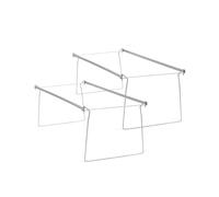Smead Heavy Duty Steel Hanging File Folder Frame, Letter Size, Gray, Adjustable Length 23" to 27", 2 per Pack (64872)