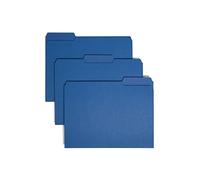 Smead Inner Binder 1/3-Cut Index, Letter Size, Navy Blue, 100 Per Box (10279)