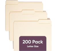 Smead Manila File Folder, 1/3-Cut Tab, Letter Size, Manila, 100 per Box