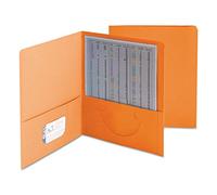 Smead Manufacturing Company SMD87858 Two Pocket Portfolios- .50in. Capacity- 11in.x8-.50in.- 25-Box- Orange