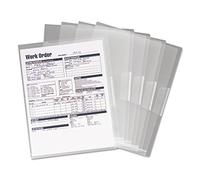 Smead Organized Up Poly Translucent Project Jacket, Letter Size, Clear, 5 per Pack (85751)