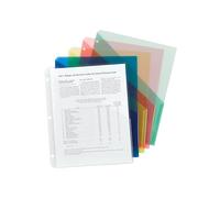 Smead Organized Up Poly Translucent Slash File Jacket, Three-Hole Punched, Letter Size, Assorted Colors, 5 per Pack (89505)