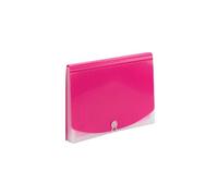 Smead Poly Expanding File, 12 Dviders, Flap and Cord Closure, Letter Size, Wave Pattern Pink/Clear (70864)