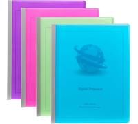 Smead Poly Report Cover with Sliding Bar, 25 Sheet Capacity, Letter Size (24, Assorted Cover/Gray Spine)