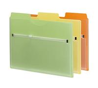 Smead Project Organizer with Zip Pouch, 1/3- Cut Tab, Letter Size, Assorted Colors, 3 per Pack (89618)
