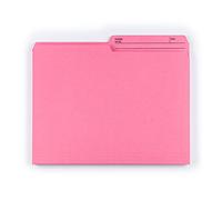 Smead Reversible File Folder, 1/2-Cut Printed Tab, Letter Size, Dark Pink, 100 per Box (10368)