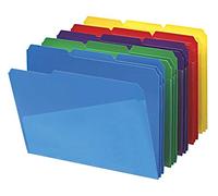 Smead Slash Pocket Poly File Folders, 1/3-Cut Tab, Letter Size, Assorted Colors, 30 per Box (10540)