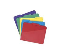 Smead Slash Pocket Poly File Folders, 1/3-Cut Tab, Letter Size, Assorted Colors, 30 per Box (10540)