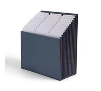 Smead Stadium File, 12 Pockets, Tear Resistant Gusset, Letter Size, Navy, Alphabetic/Daily/Monthly/Household Labels (70211)