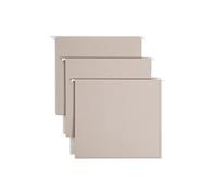 Smead TUFF Extra Capacity Box Bottom Hanging Folder, 3" Expansion, 1/3-Cut Easy Slide Tab, Letter Size, Steel Gray, 18 per Box (64241)
