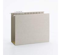 Smead TUFF Extra Capacity Box Bottom Hanging Folder, 4" Expansion, 1/3-Cut Easy Slide Tab, Letter Size, Steel Gray, 18 per Box (64242)