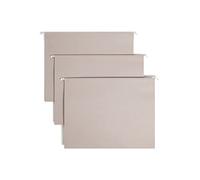 Smead TUFF Hanging File Folder with Easy Slide Tab, 1/3-Cut Sliding Tab, Letter Size, Steel Gray, 18 per Box (64092, Rod Color May Vary)
