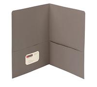 Smead Two-Pocket Heavyweight Folder, Letter Size, Gray, 25 per Box (87856)
