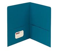 Smead Two-Pocket Heavyweight Folder, Letter Size, Teal, 25 per Box (87867)