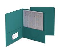 Smead Two-Pocket Heavyweight Folder, Letter Size, Teal, 25 per Box (87867)