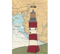 Smeatons Tower Plymouth Devon A6 pocket notebook journal - coastal nautical designs sewn onto old sea charts maps | 120 lined pages