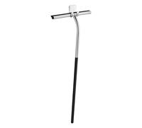 Smedbo Black/Chrome Stainless Steel Glass Shower Squeegee with Extra Long Shaft and Self Adhesive Hanging Hook