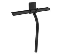 Black Stainless Steel Shower Squeegee with Self-Adhesive Hook Smedbo UK Black One Size