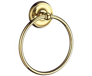 Smedbo Brass Polished "Villa" Towel Ring, Gold, 4.1 x 15.5 x 19.6 cm