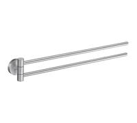 Smedbo Chrome Double Swing Arm Towel Rail Wall Mounted Storage