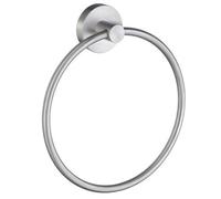 Smedbo Brushed Chrome Towel Ring (W)17Cm Wall Mounted With Concealed Screws Bathroom Towel Holder