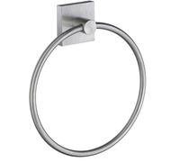 Smedbo House Towel Ring, Brass, Silver, 17 x 17 x 4 cm