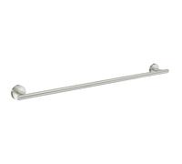 Smedbo Brushed Nickel Single Towel Rail 64.8cm/25.5" Wall Mounted with Concealed Screws Bathroom Towel Holder