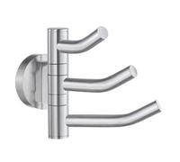 Smedbo Chrome Swivel Swing Arm Triple Towel Hook Wall Mounted