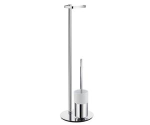 Smedbo Chrome Toilet Roll Holder, Toilet Brush And Container