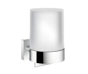 Smedbo Frosted Glass 150Ml Soap Dispenser With Square Wall Mount