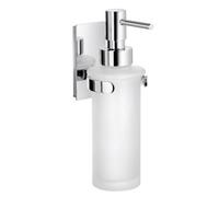Smedbo Frosted Glass 200Ml Soap Dispenser With Chrome Wall Mount