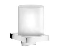 Smedbo Frosted Glass Soap Dispenser with Polished Chrome Wall Mount Refillable Bathroom Kitchen Hand Wash Sanitiser