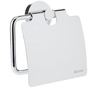 Smedbo "Home" Toilet Roll Holder with Lid, Polished Chrome, 11.5 x 11.2 x 5 cm, Silver